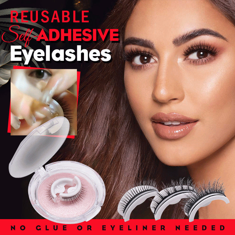 Reusable 3D Mink Lashes Natural False Eyelashes Self Adhesive Fake Glue Free Makeup Eyelash Extension Silk Reusable 3D Mink Lashes Natural False Eyelashes Self Adhesive Fake Glue Free Makeup Eyelash Extension Silk